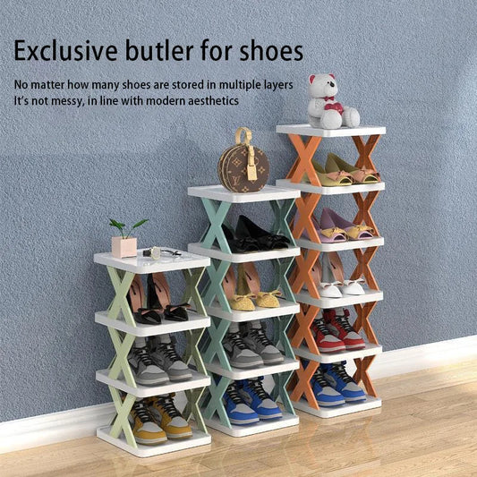 X-Shaped Shoe Rack
